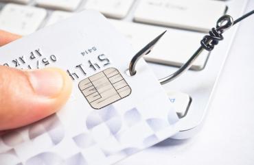 Credit Card on fishing hook