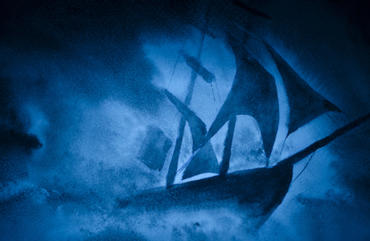 ship in storm