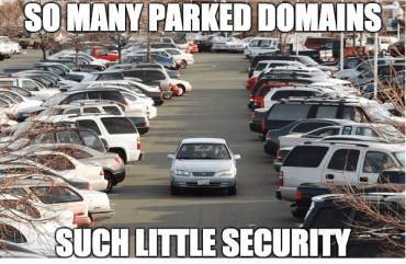 Driving through a parking lot looking for a parking spot