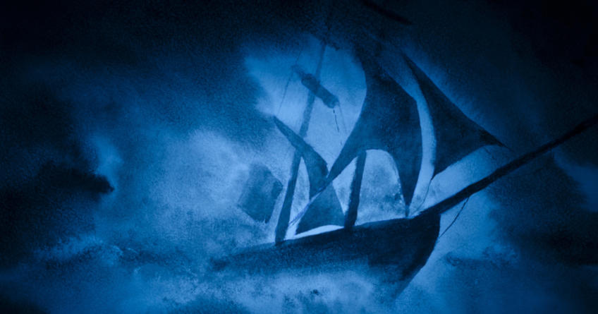 ship in storm