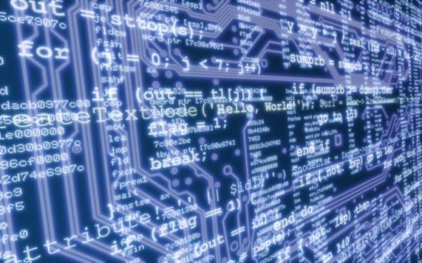 code on a computer screen