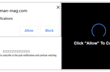 Example of notification popups served to unsuspecting consumers